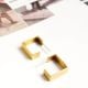 Square Geometric Hoop earring, Brass 22k gold plated, Wholesale earring